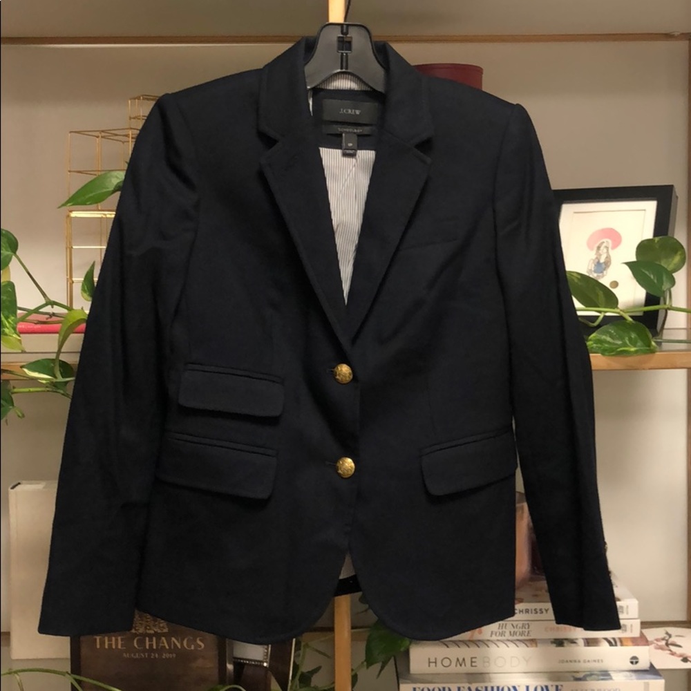 J. Crew Navy Blazer with Gold Buttons